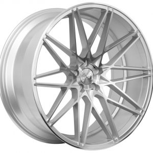 1AV ZX4 Silver Polished Face crossed multi spoke alloy wheel