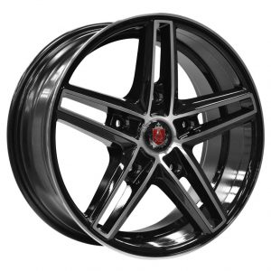 Axe EX14 Transit Black Polished Face 5 spoke alloy wheel