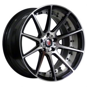 Axe EX16 Black Polished Face and Barrel 10 spoke alloy wheel