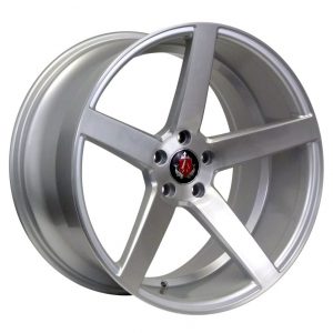 Axe EX18 Silver Brushed Face 5 spoke alloy wheel