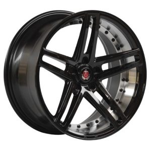 Axe EX20 Gloss Black Polished Barrel twin 5 spoke alloy wheel