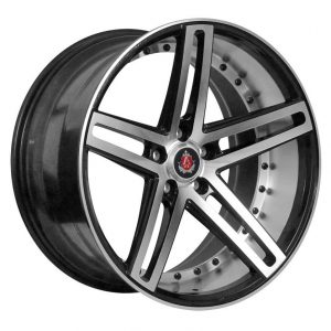 Axe EX20 Gloss Black Polished Face and Barrel twin 5 spoke alloy wheel