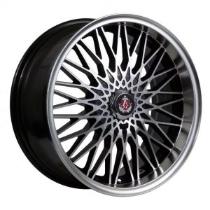 Axe EX3 Black Polished multi spoke mesh style alloy wheel