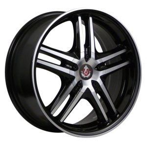 Axe EX5 black polished face lip wheel