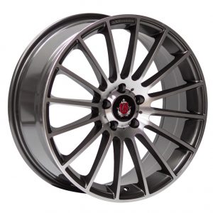 Axe Ex23 Gunmetal Polished Face multi spoke alloy wheel