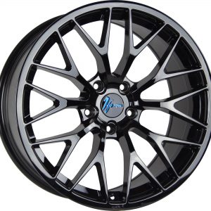 1Form Edition 1 Liquid Black Blue Logo Cap Edition.1 EDT.1 split Y spoke alloy wheel