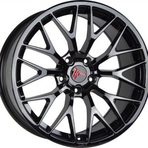1Form Edition 1 Liquid Black Red Logo Cap Edition.1 EDT.1 split Y spoke alloy wheel