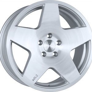 1Form Edition 2 Brushed Pure Silver Edition.2 EDT.2 5 spoke alloy wheel