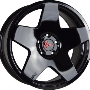 1Form Edition 2 Liquid Black Red Logo Cap Edition.2 EDT.2 5 spoke alloy wheel