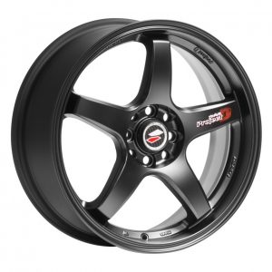 Lenso D1R Matt Black 5 spoke alloy wheel