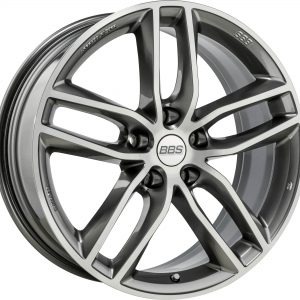 BBS SX Platinum Silver Polished Face 10 spoke alloy wheel