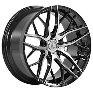 Lenso CQA Black Polished Face Y spoke alloy wheel