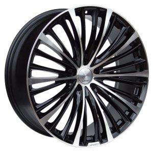 Lenso ESA Gloss Black Machined Face multi spoke alloy wheel