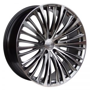 Lenso ESA Hyper Black Machined Face multi spoke alloy wheel