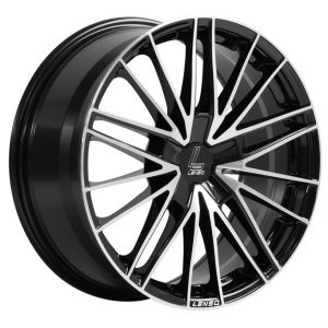 Lenso ESD Black Polished Face multi spoke alloy wheel