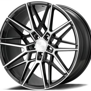 Axe CF1 Gloss Black Polished Face 1 multi spoke alloy wheel