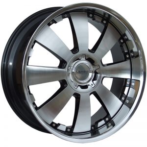 Lenso Concerto Black Polished Face 8 spoke alloy wheel