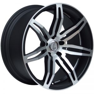 Lenso Conquista II Matt Black Satin Face 7 spoke twin spoke alloy wheel