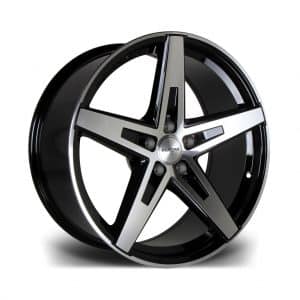 Riviera RF102 Black Polished Face 1024 Angle alloy wheel