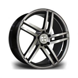Riviera Twist Gunmetal Polished 1024 Angle alloy wheel
