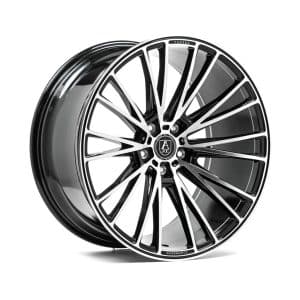 Axe CF2 Black Polished Face angle 1 alloy wheel