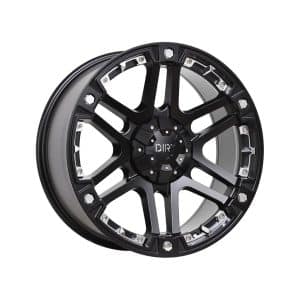 Dirt A.T. D01 Matt Black Chrome Inserts alloy wheel