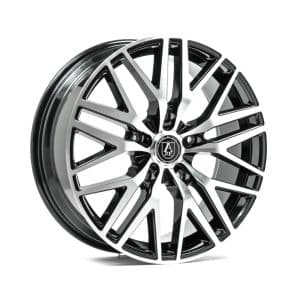Axe EX30T Black Polished Angle 1 alloy wheel