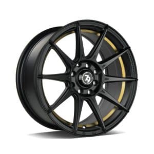 79Wheels SCF-F Matt Black Gold Barrel alloy wheel