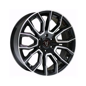 Wolfrace Eurosport Evoke X Black Polished Angle alloy wheel