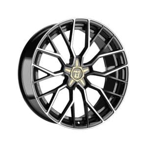 Wolfrace 71 Munich GTR Gloss Raven Black Polished alloy wheel