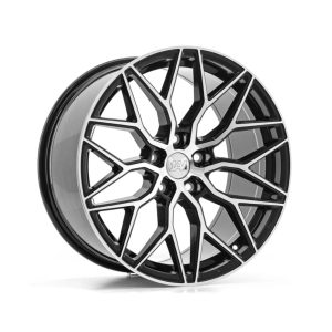 1AV ZX12 Black Polished angle 1 alloy wheel
